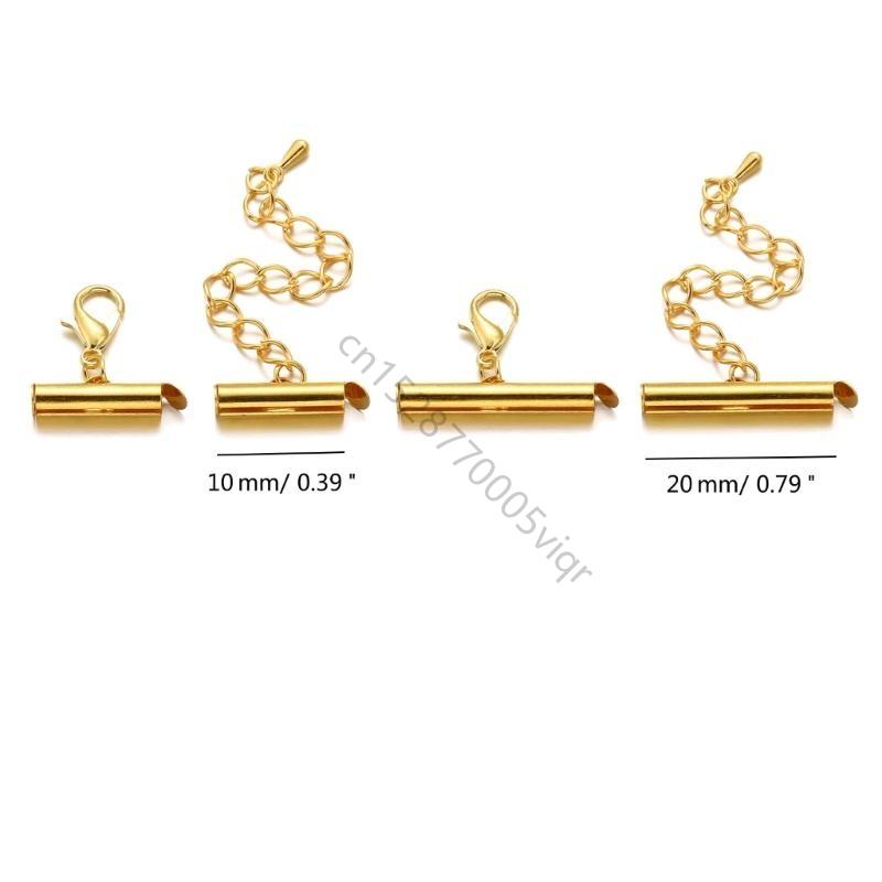 Crimp End Caps Jewelry Findings Slider Clasp Findings Perfect for Jewelry Making AXYD