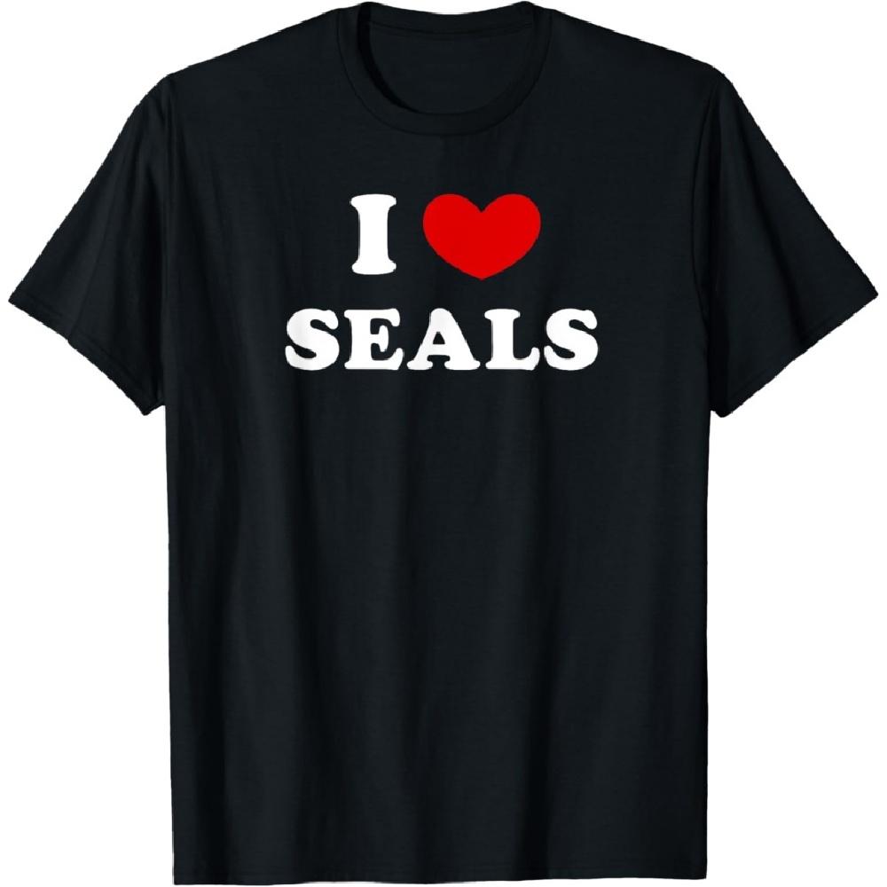 

I Love Seals, I Heart Seals T-Shirt XXXXXL чорний