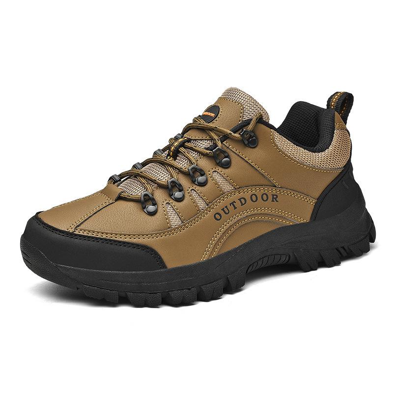Fashion Large Size Hiking Shoes Men's Autumn And Winter Outdoor Sports Shoes Leather Low Top Hiking Shoes Casual And Comfortable New