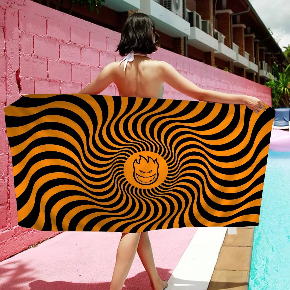 S-Spitfire S-skateboard Microfiber Beach Towel Absorbent Quick Dry Soft Yoga Swimming Resort Mountain Climbing Towel