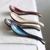 ABNO-4-Piece Spoon, Japanese Style Lamian Noodles Spoon Set, Blue Ceramic Spoon, Retro Porcelain Spoon