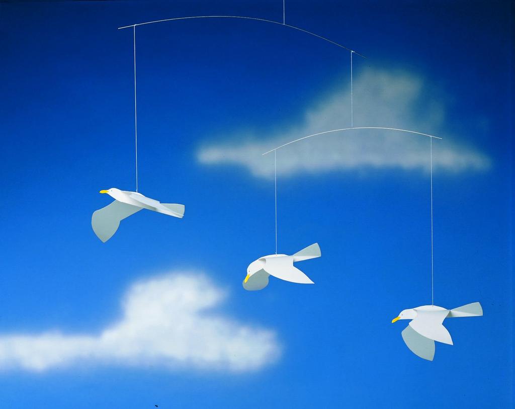 [Officially Imported] Frensted Mobile, Interior Ornament, Nordic Animal Design, Soaring Seagulls, FSM130076, with Presentation Box, Baby Goods, Gift