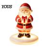 Santa Claus Night Light Figurine with Warm LED Light, Christmas Glowing Tabletop Creative Xmas Home Ornament Decor, Holiday Desktop for Bedroom Office