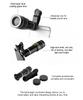 HD 20X Optical Zoom Lens Kit for Smartphones Universal Clip with Hood and Aluminum Tripod Mobile Phone Lenses