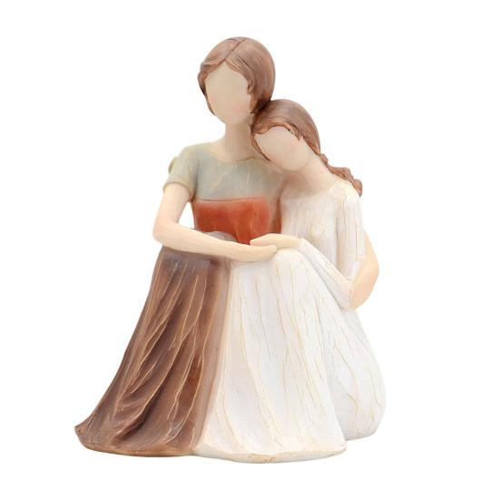Hand-painted Sister Figurine Best Friends Resin Statue Sculpture Home Office Bookshelf Desktop Decoration Ornament Celebrating Friendship Gift