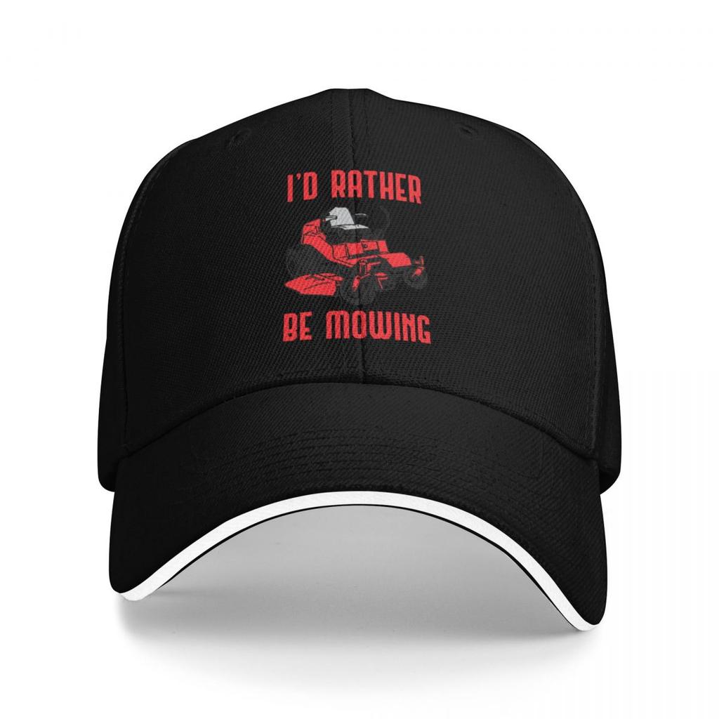 Id Rather Be Mowing Funny Lawn Mower Gardener Baseball Cap beach hat party Hat tactical cap Mens Hats Womens
