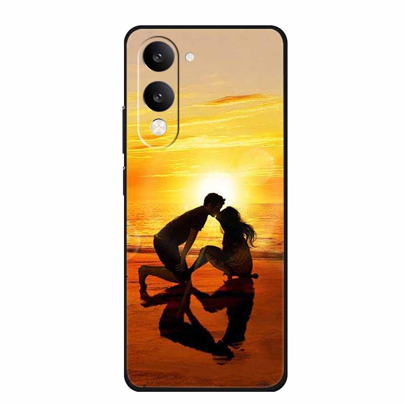 Phone Case For Vivo T4 Lite 5G Soft Silicone Cover Black TPU Cases For Vivo T 4Lite T 4 Lite Funda Back Protective Para Bumper