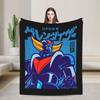 Mazinger Z Manga Knitted Blankets Coral Fleece Plush UFO Robot Grendizer Warm Throw Blanket for Bedding Couch Bedspread