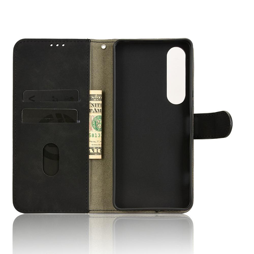 

For Sony Xperia 1 VII Leather Case Skin Feel Anti Drop Wallet Flip Phone Cover Brown