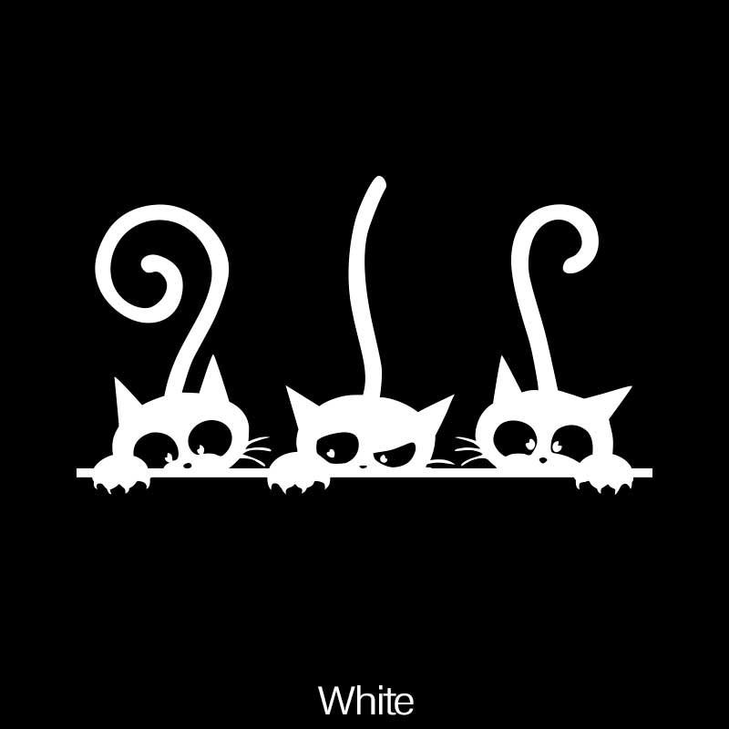Lovely Cats Family Car Stickers Cartoon Animal Auto Accessories Bumper Rear Windshield Decoration Waterproof Vinyl Decals