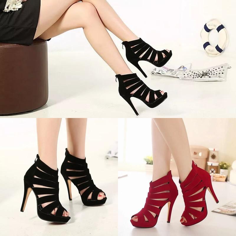 Σέξι γυναικεία μόδα πλατφόρμα Pumps Peep Toe Stiletto Ψηλά τακούνια σανδάλια παπούτσια γάμου