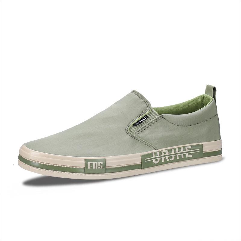 Summer Casual Men's Shoes Men's Canvas Overshoes Korean Trend One Pedal Shoes Joker Casual Flat Shoes.