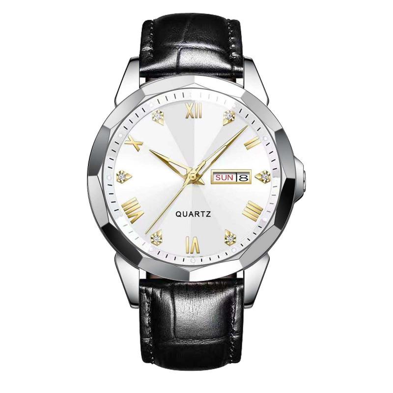 New Business Men's Watch Double Calendar High-end Quartz Men's Watch Fashion Multi-function Watch Non-mechanical Watch