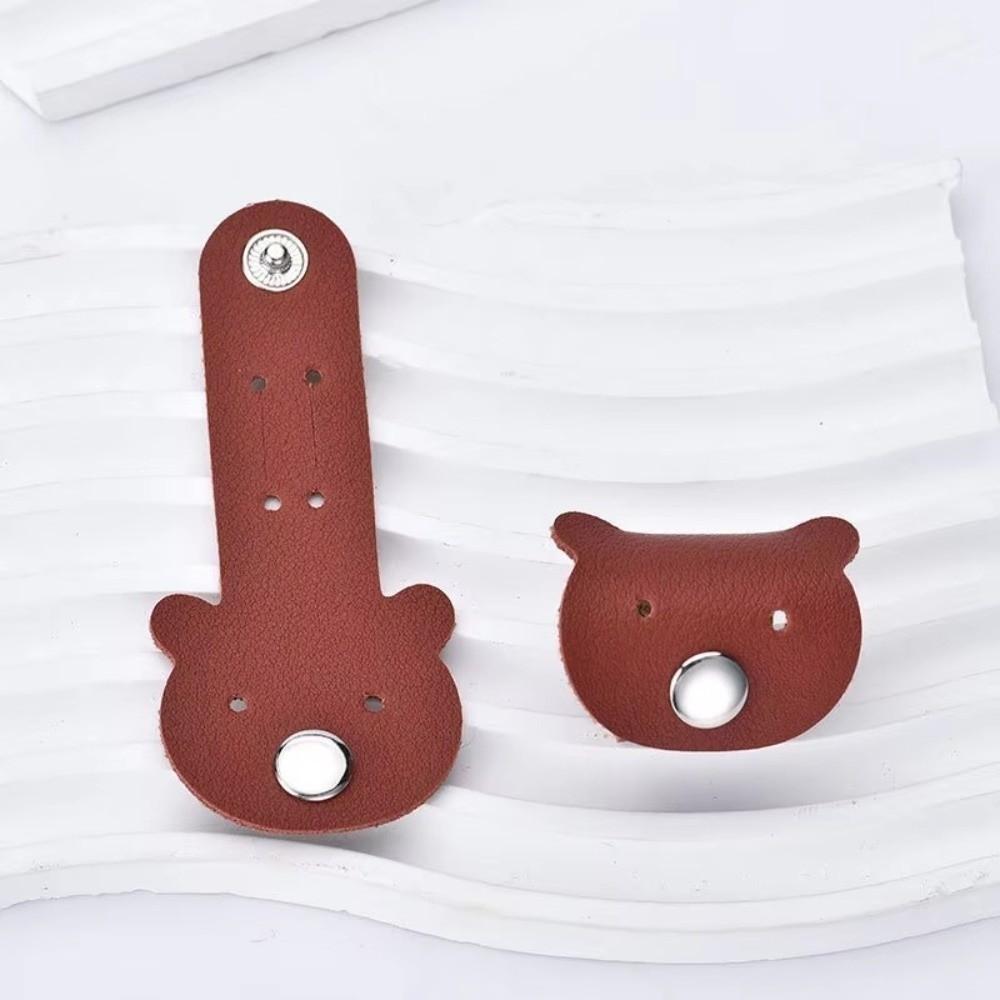 Portable Leather Cable Ties Elastic Tie Soft Cable Organizer Reusable Cute Cable Straps Data Cable Storage