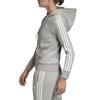 Adidas Sweatshirts Women's Gray Hooded Moderate Cardigan EI0683