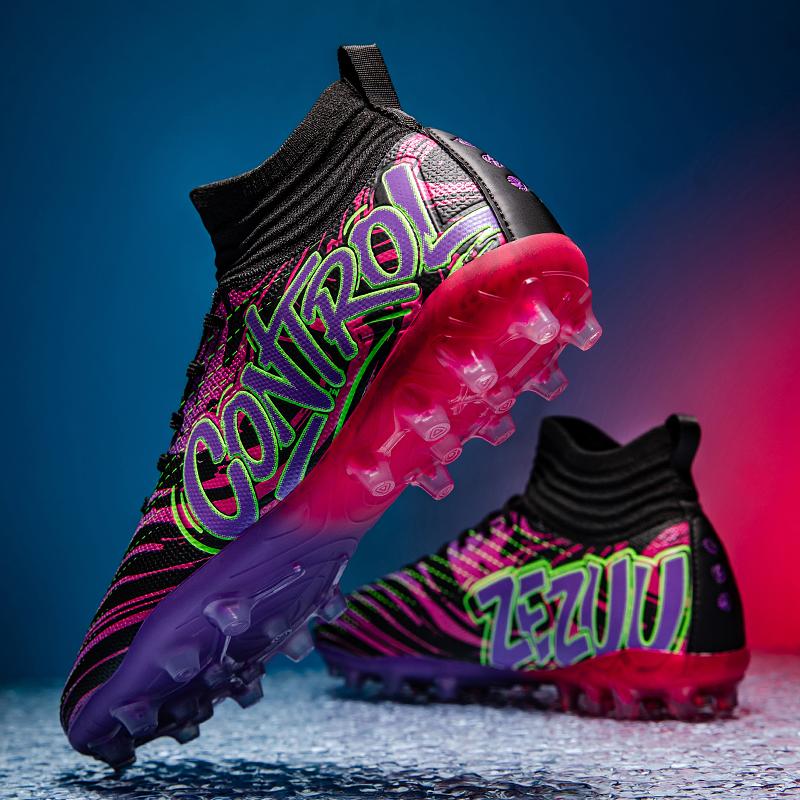Football Boots Professional Society Soccer Cleats AG/FG Soccer Shoes Non-slip Grass Training Sneaker Teenagers Sports Footwear