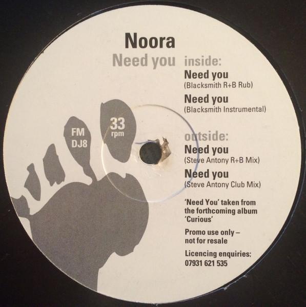 

12inch Record NOORA Need You FMDJ8 FEETMOVE MUSIC 1999 Japan Rap HipHopRB Used