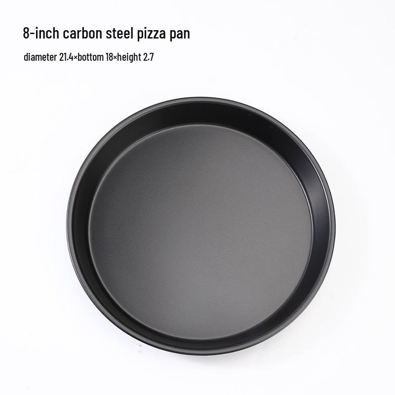 Non-Stick Black Pizza Pan with Wide Edge - Available In 6", 7", 8", 10" - Perfect for Baking.