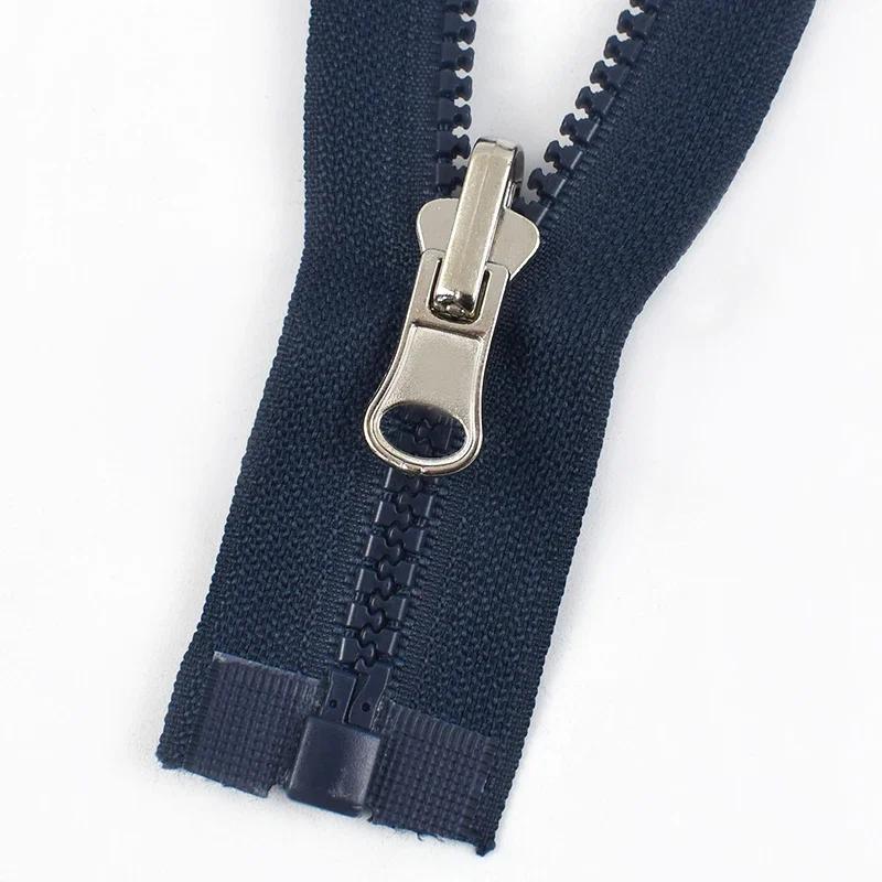 2-10Pcs Meetee 70cm 5# Resin Zipper Rotary Slider Double Sided Open-End Zippers for Jacket Coat Zip Puller Sewing Accessories