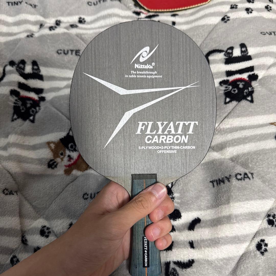 Used Nittaku Table Tennis Racket Fly At Carbon Attack