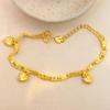 Heart-Shaped Laser Gold Bracelet: Luxury Women's Jewelry Design