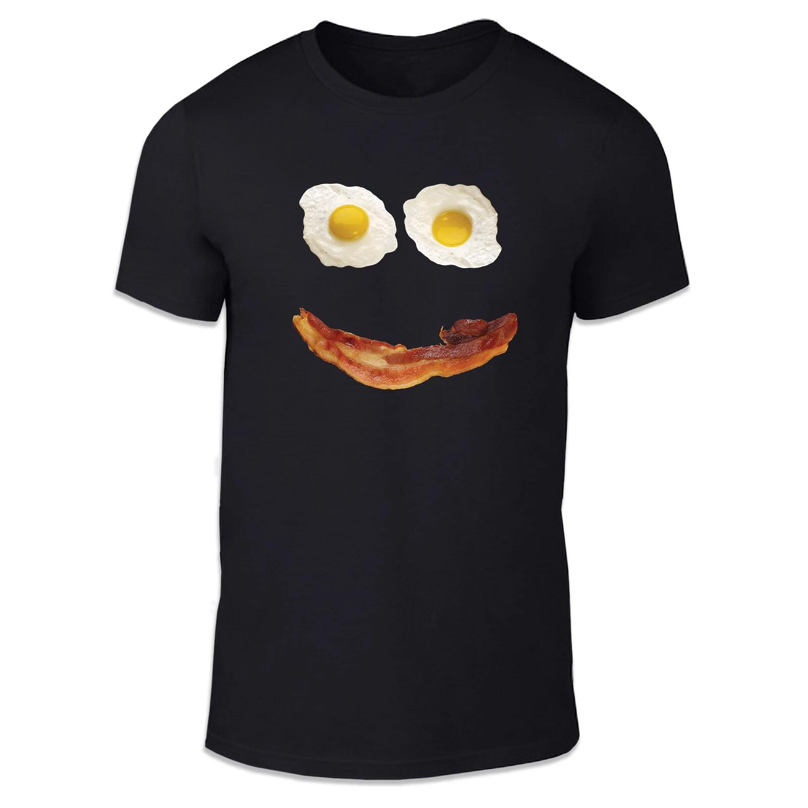 Bacon Smile Unisex T Shirt - Fun Gift Egg Breakfast Parody 2XL