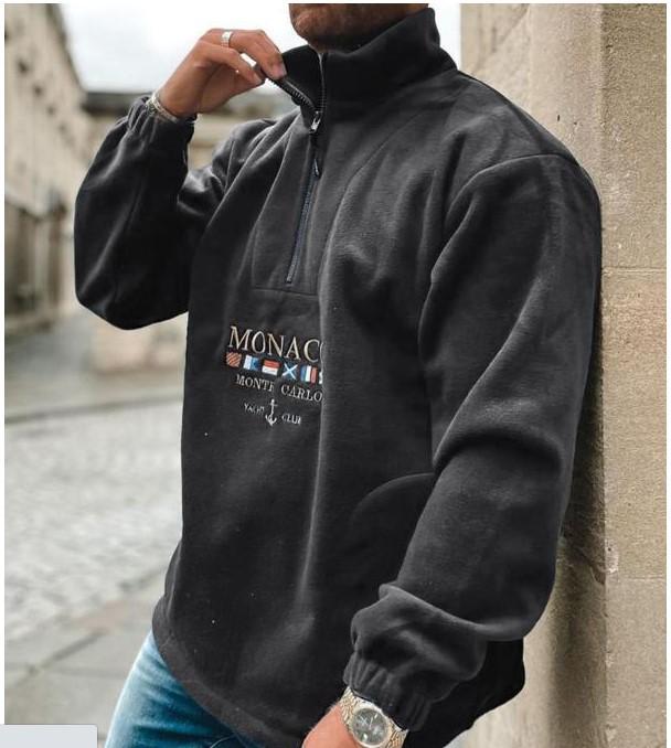 Men's Casual Embroidered Letter Hoodie for Spring, Autumn, and Winter