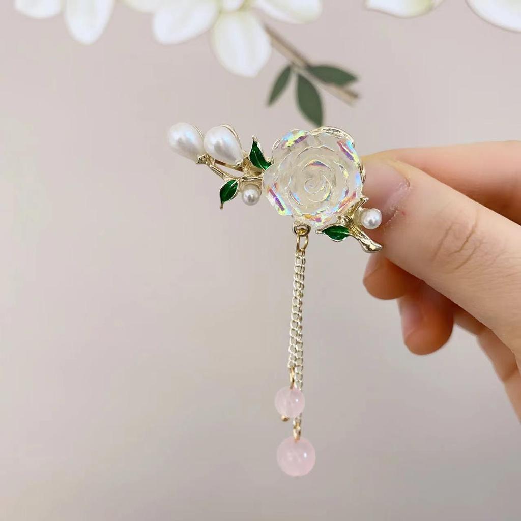 Elegant Hanfu Butterfly Hair Clip with Tassel Accent – Exquisite Chinese Style Side Hairpin