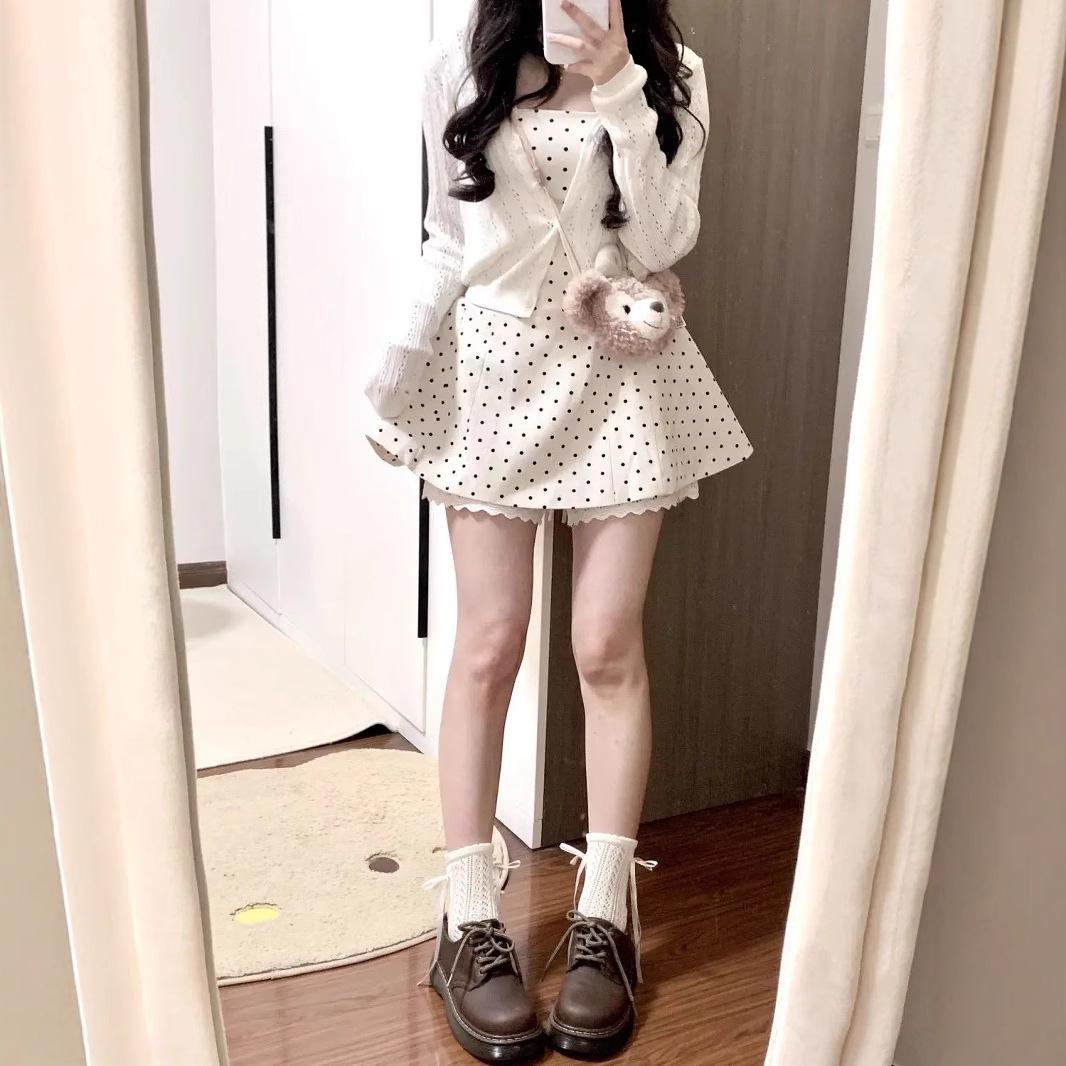 

Женское летнее платье-майка в корейский горошек 2025 - Приталенное, стройнящее, А-силуэта XXL (Premium)