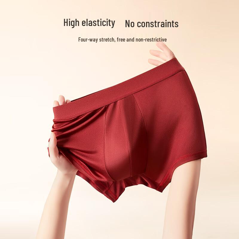 Tiancan Men's Silk Boxer Briefs and Cotton Socks