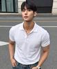 HERVINO Basic Cool Cotton Collared Short Sleeve Tee [White] (Type A)