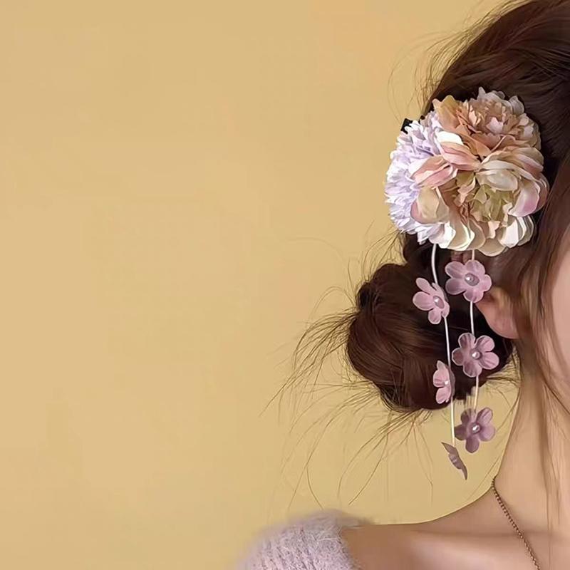 Bohemian Vacation Style Flower Hair Clips  Simulation Flower Hairpin For Women Girls Sweet Hair Accessories Gifts
