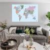Grande Poster Mappa del Mondo Arte da Parete per Decorazione Aula e Ufficio di Casa, Mappa Politica del Mondo Dettagliata Aggiornata al 2026 per Viaggi e Uso Educativo