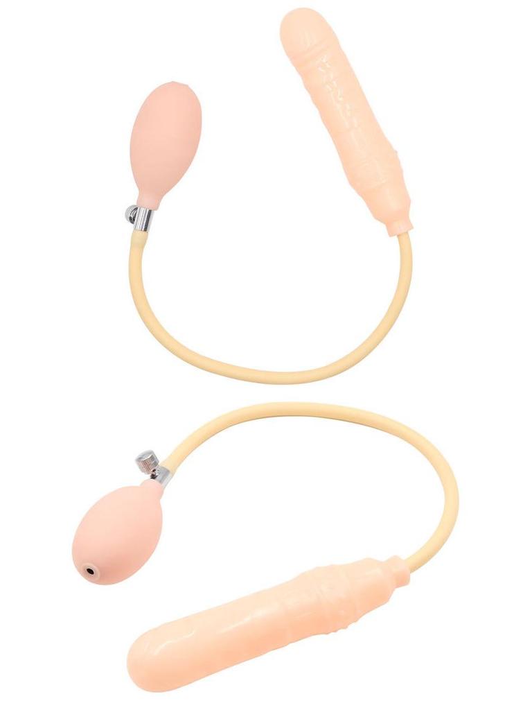 Inflatable Expanding Butt Plug and Penis Masturbator for Women - Anal Dilator and Expander Sex Toy