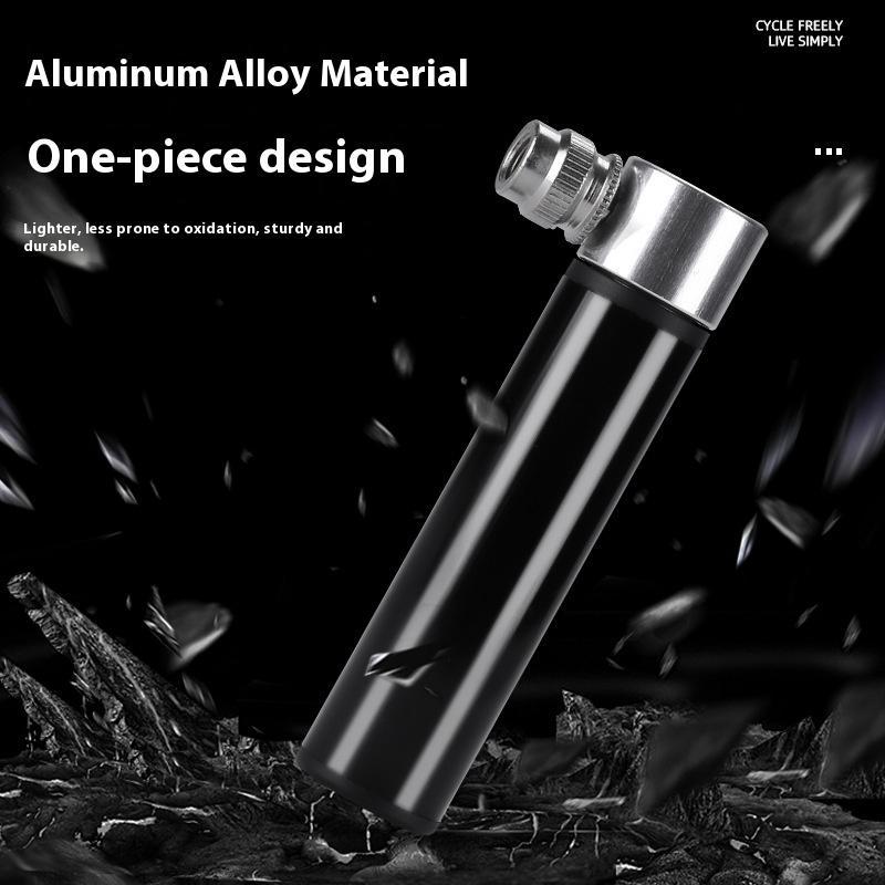 Mini Aluminum Alloy Bicycle Pump Portable Silver Pump Road Mountain Bike Pump Riding Tire Filling Pump Riding Equipment Outdoor