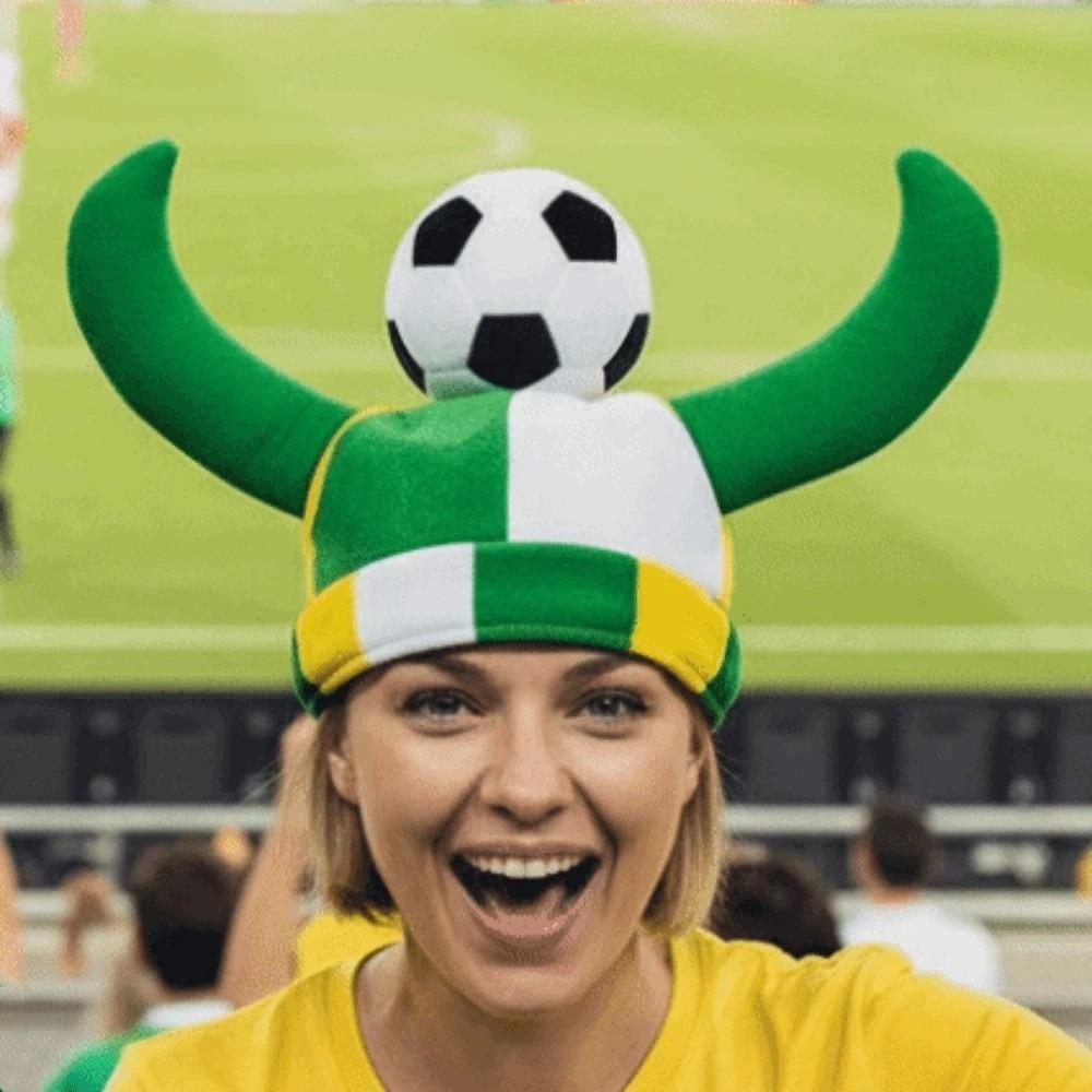One Size Fits Most Soccer Fan Horn Hat Carnival Party Headwear Theme Party Props