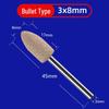 3mm Shank Pneumatic Electric Grinder Set with Cowhide Polishing and Cylindrical Bullet Shape Heads