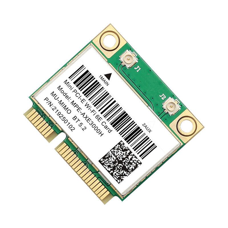 Mini PCI-E WiFi 6E Card MPE-AXE3000H - Tri-Band 802.11AX, BT5.2 Wireless Adapter for PC