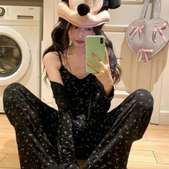 Women's Summer Cartoon Pajamas: Loose-Fit, Short-Sleeved, Casual National Tide for Cute Home Wear