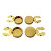 10pcs Brass Round Cuff Button Cover Cuff Links for Wedding Formal Shirt Mens Formal Button Covers Imitation Cufflinks