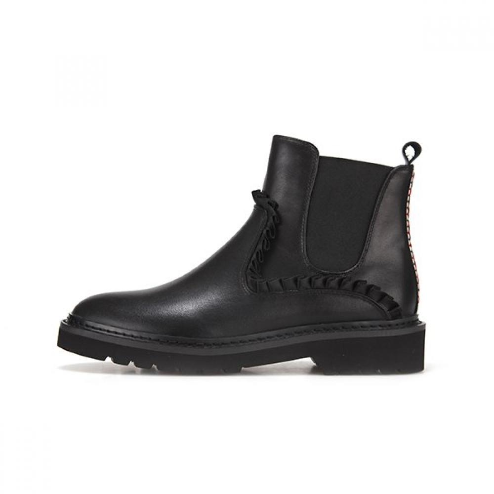 Barbara Leather Ankle Boots Bze802bk