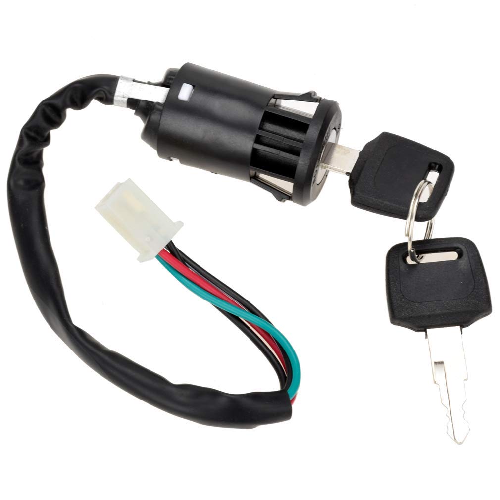 HIAORS 4 Wire Pin Ignition Key Switch Set For Tao Tao Coolster Baja Hawk Sunl Apollo Z20 DB-007 Coleman Roketa 50Cc 70Cc 90Cc 110Cc 125Cc 150Cc