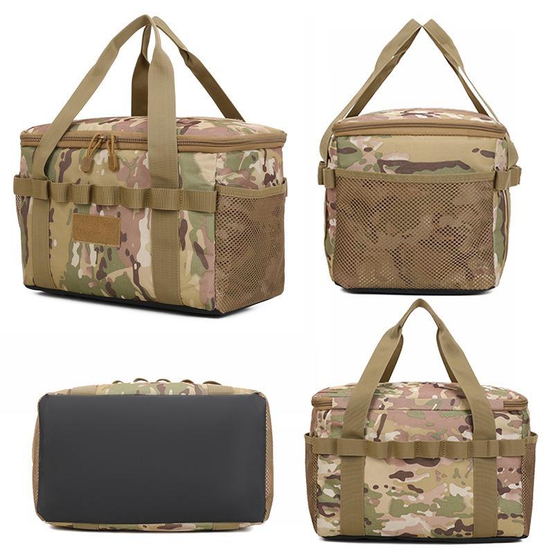 Large Zipper Camping Bag Anti-Crash Stove Cookware Carrying Bag Multifunctional Durable Camping Accessories Storage Organizer