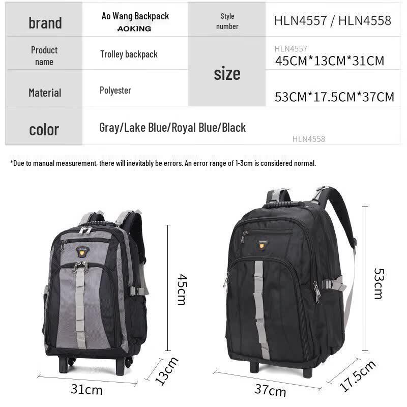 AOKING Wear-Resistant Rolling Travel Backpack