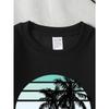 Trendy And Adorable Crewneck Sweatshirt for Girls Featuring a Beach Life Theme with Palm Trees And Sunset Vibes
