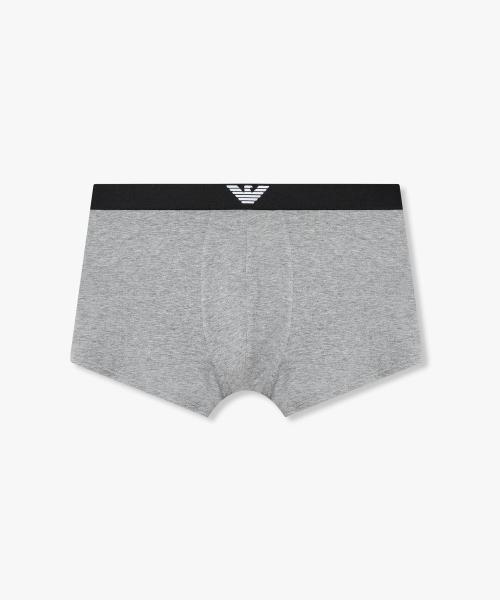 

[Emporio Armani Underwear] Men s Logo Detail Banding Trunks 0816112152 [Shipped from Korea] 100% Authentic Melange Grey - XL