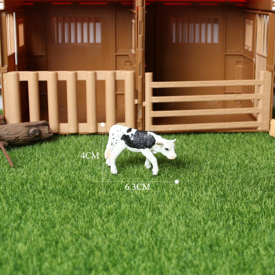 Simulering Gård Verden melkeku Storfe Okse Kalv yak Moskusokse Pedagogisk dyremodell figur leketøy hjemmedekor Gave Til Barn