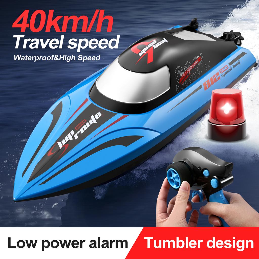 RC Speedboat High-Speed 2.4G Radio Controlled Boat Long Endurance Remote Control Toys for Boys Kids Outdoor Toy Children Gifts