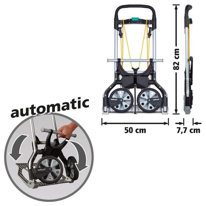 Skládací vozík Kompaktní a Všestranný - wolfcraft - Max. nosnost. 100 kg - TS 850 - 5501000