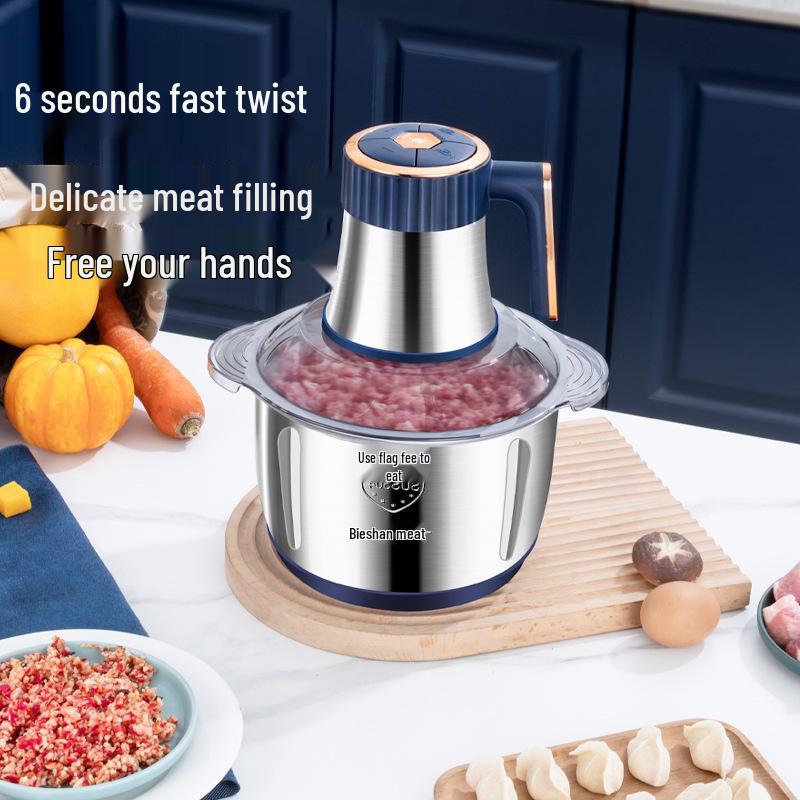 Stainless Steel Multi-Functional Meat Grinder & Vegetable Processor with High Power
